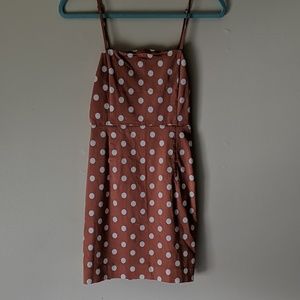Forever 21 salmon colored polka dot dress